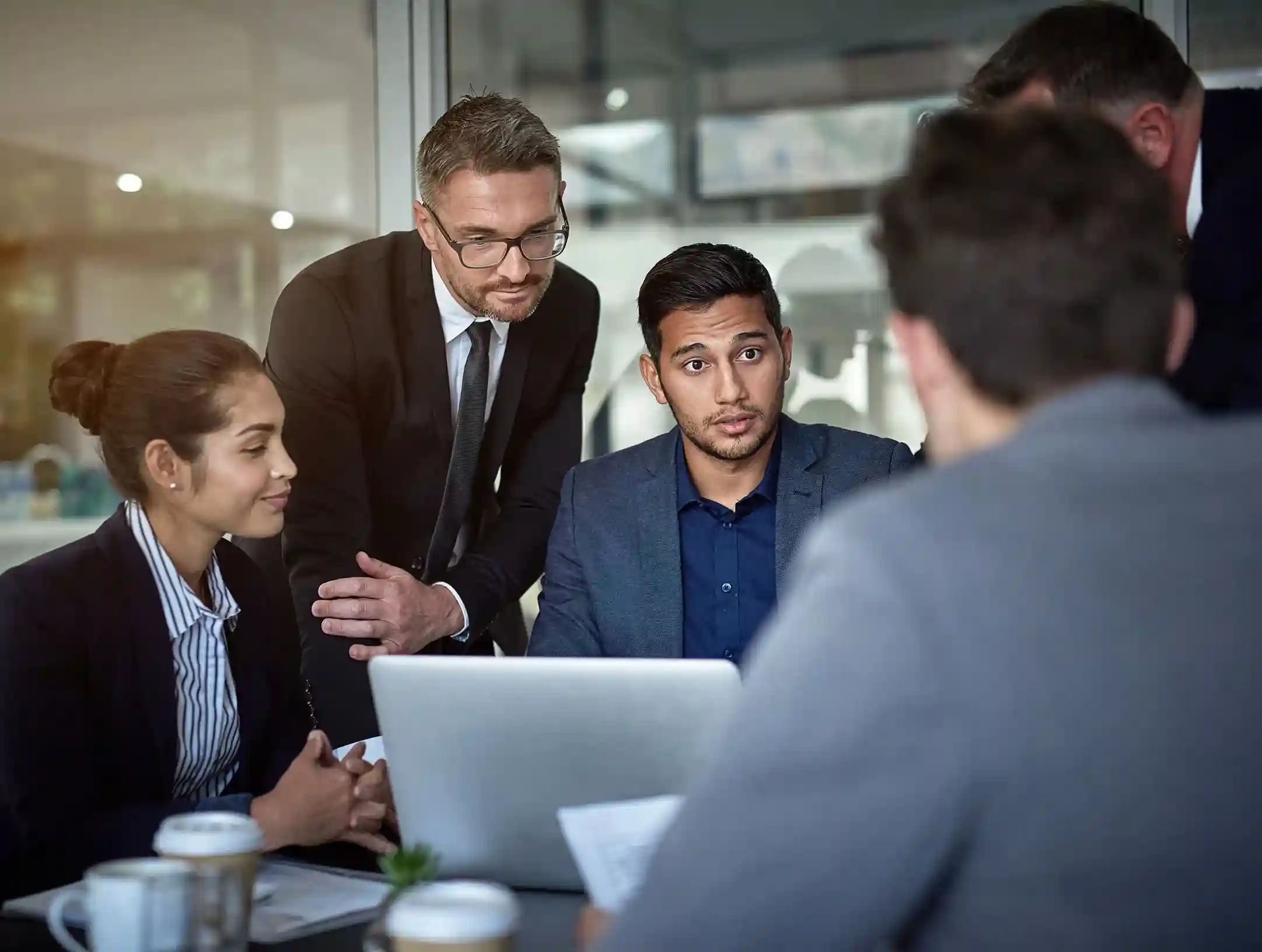 Pharma Business professionals discussing at a meeting